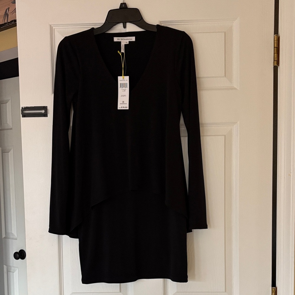 BCBGMaxAzria Elegant Black Long Sleeve Dress